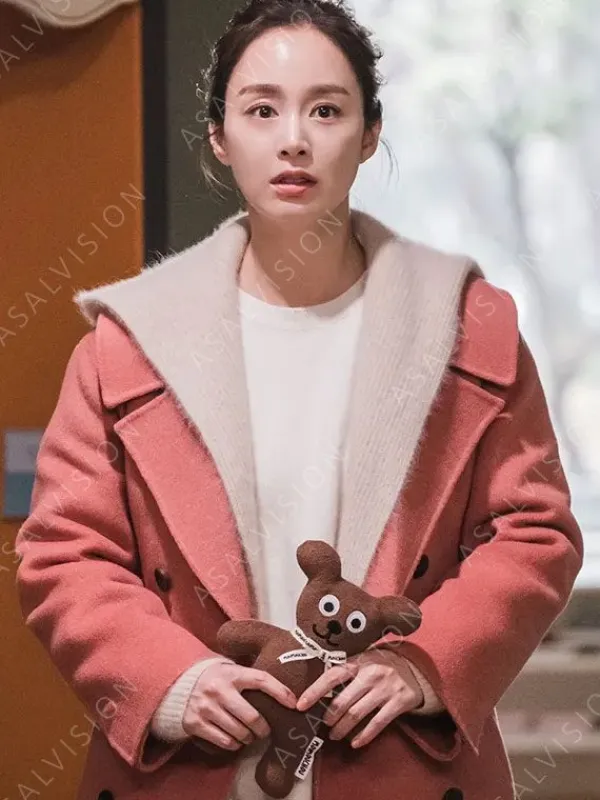 Asal Vision Women Coats | Cha Yu Ri Hi Bye, Mama Trench Coat Peachy Pink
