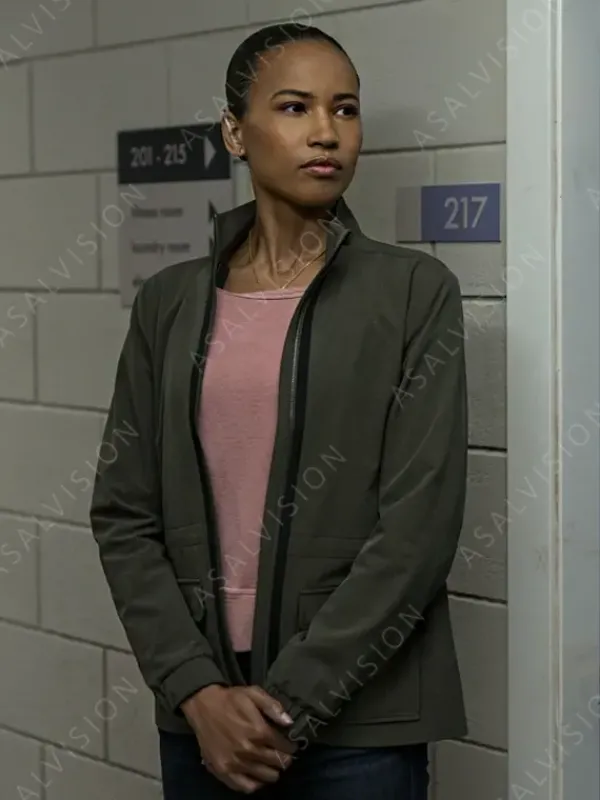 Asal Vision Cotton Jackets | Chelsea Arrington The Night Agent 2023 Jacket Green
