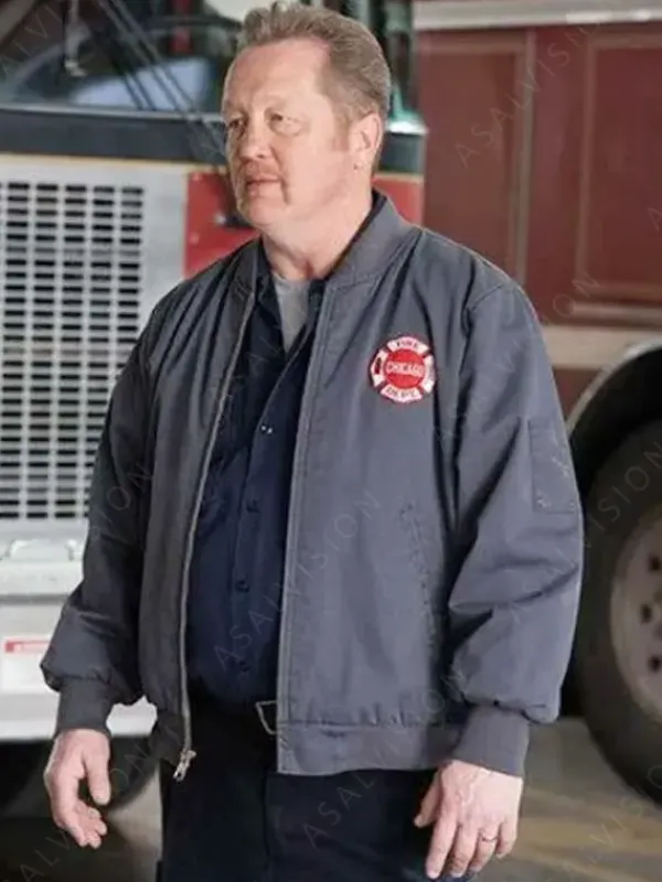 Asal Vision Cotton Jackets | Chicago Fire Christian Stolte Bomber Jacket Grey