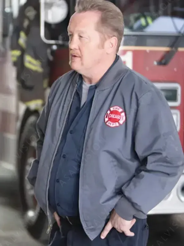 Asal Vision Cotton Jackets | Chicago Fire Christian Stolte Bomber Jacket Grey