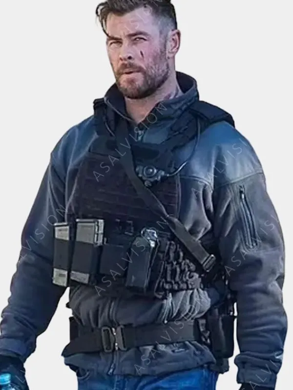 Asal Vision Cotton Jackets | Chris Hemsworth Extraction 2 Jacket Grey