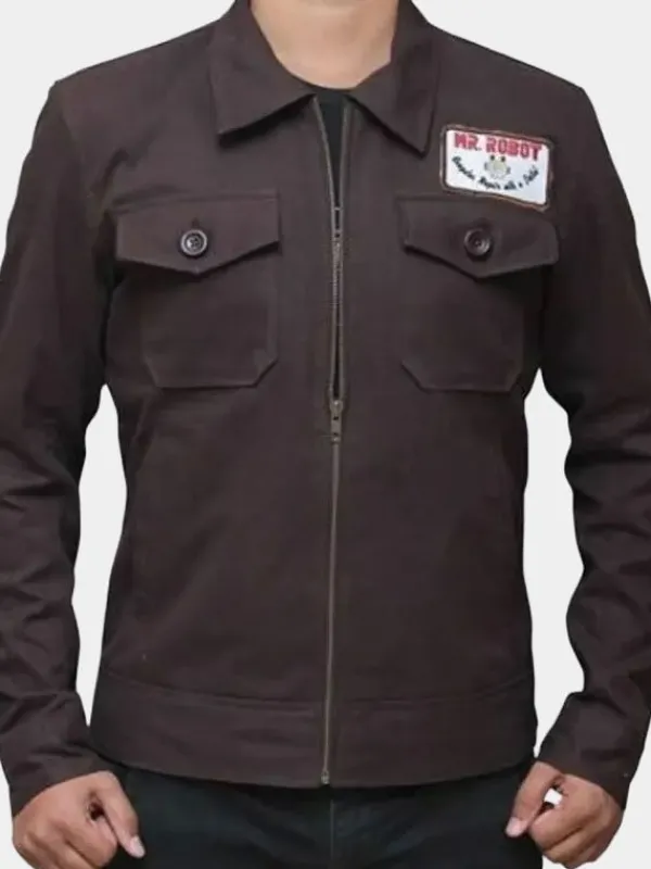 Asal Vision Cotton Jackets | Christian Slater Mr Robot Jacket Brown
