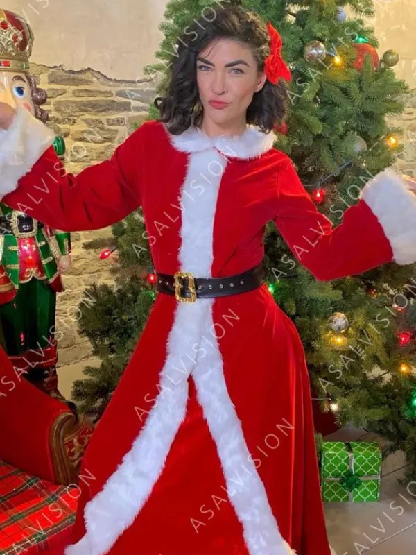 Asal Vision Women Coats | Christmas Stella Santa Claus Coat Red