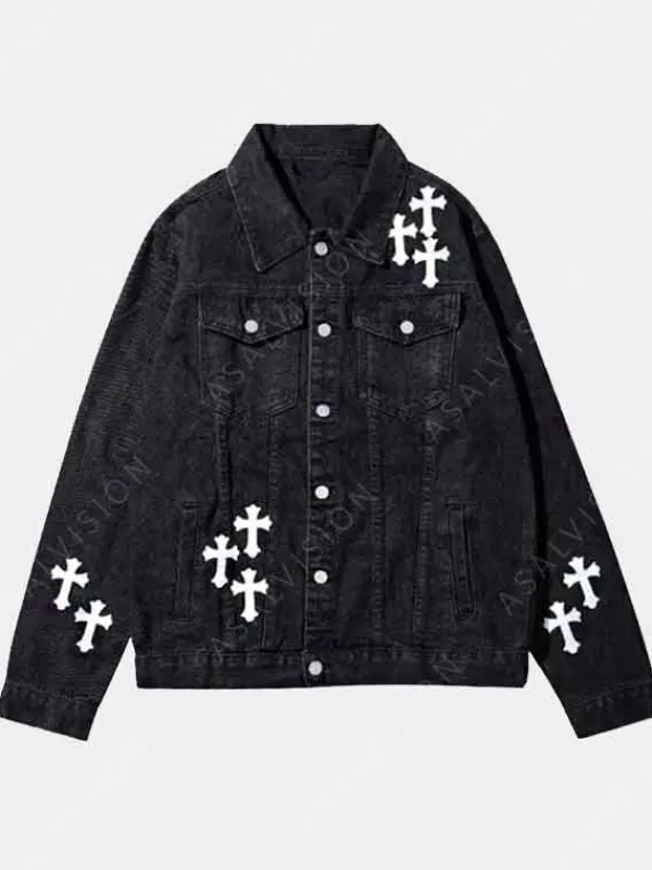 Asal Vision Denim Jackets | Chrome Hearts Denim Jacket Available In Black And Blue