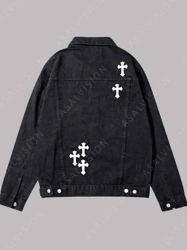 Asal Vision Denim Jackets | Chrome Hearts Denim Jacket Available In Black And Blue