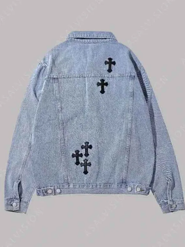 Asal Vision Denim Jackets | Chrome Hearts Denim Jacket Available In Black And Blue