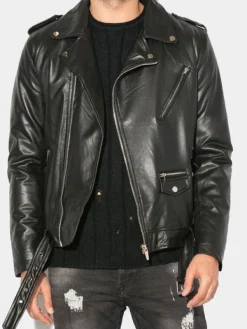 Asal Vision Black Jackets | Biker Jackets | Classic Biker Leather Jacket For Men’s Black