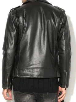 Asal Vision Black Jackets | Biker Jackets | Classic Biker Leather Jacket For Men’s Black