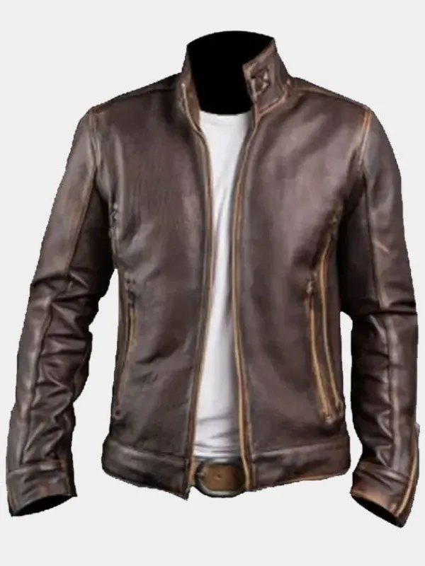 Asal Vision Brown Jackets | Cafe Racer Jackets | Classic Distressed Biker Jacket For Men’s Brown