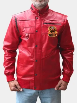 Asal Vision Leather Jackets | Cobra Kai Johnny Lawrence Leather Jacket Red
