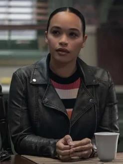 Asal Vision Black Jackets | Leather Jackets | Cobweb 2023 Cleopatra Coleman Biker Jacket Black