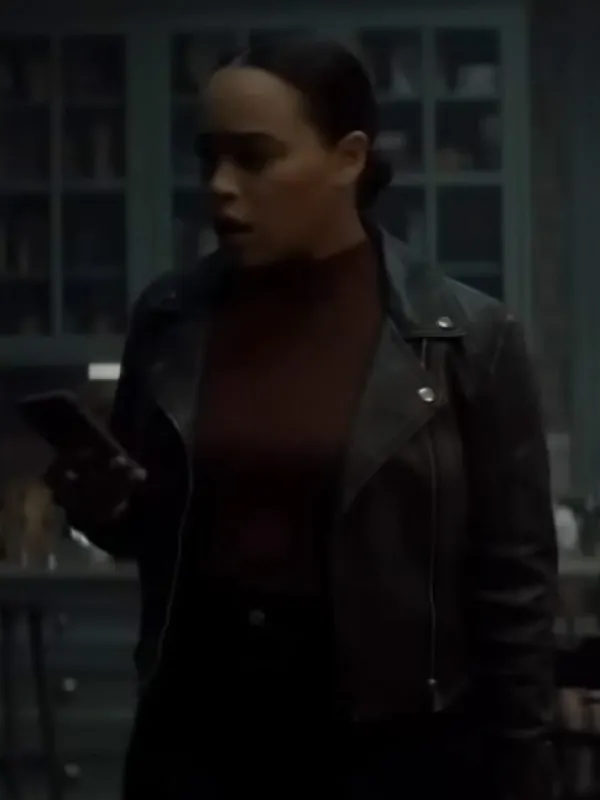 Asal Vision Black Jackets | Leather Jackets | Cobweb 2023 Cleopatra Coleman Biker Jacket Black
