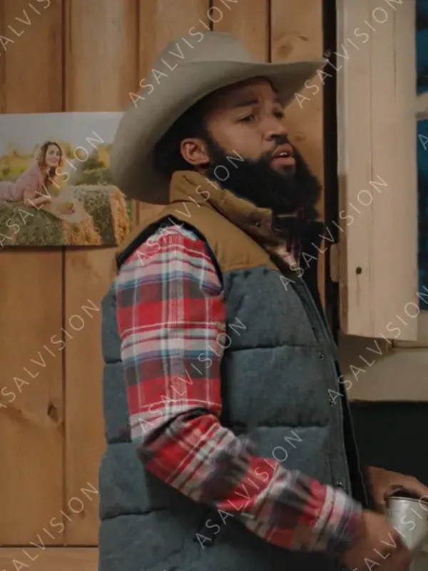 Asal Vision Vests | Colby Mayfield Yellowstone Season 2 Puffer Vest Grey & Brown