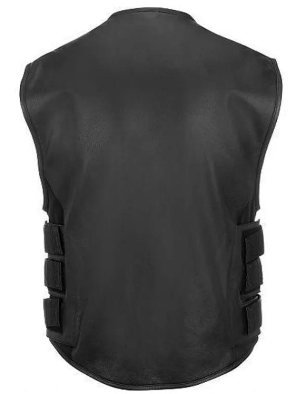Asal Vision Vests | Commando Leather Vest For Men’s Black