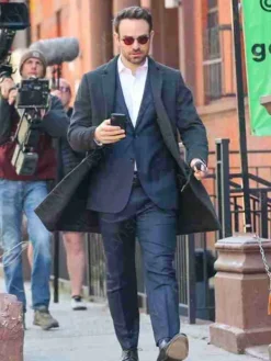 Asal Vision Men Coats | Daredevil 2024 Charlie Cox Wool Coat Dark Grey