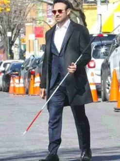 Asal Vision Men Coats | Daredevil 2024 Charlie Cox Wool Coat Dark Grey