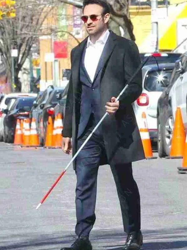 Asal Vision Men Coats | Daredevil 2024 Charlie Cox Wool Coat Dark Grey