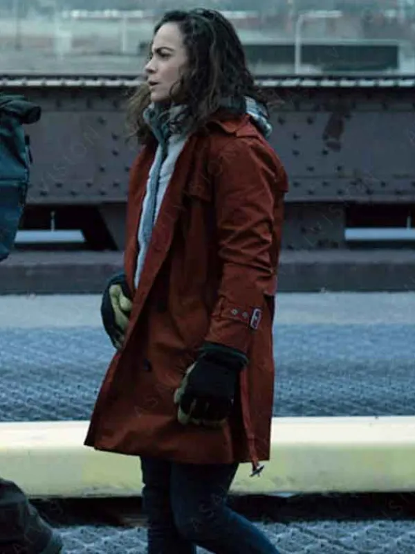 Asal Vision Women Coats | Dark Matter Season 1 Amanda Lucas Trench Coat Maroon