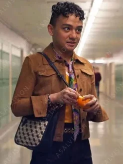 Asal Vision Leather Jackets | Davey & Jonesie’s Locker Season 1 Emile Suede Jacket Brown