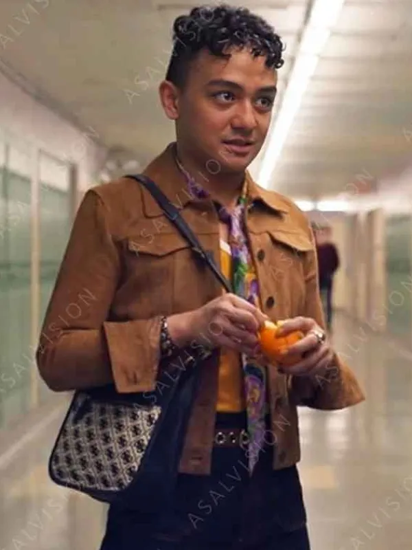 Asal Vision Leather Jackets | Davey & Jonesie’s Locker Season 1 Emile Suede Jacket Brown