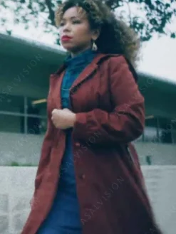 Asal Vision Women Coats | Dead Mail 2024 Micki Jackson Trench Coat Maroon