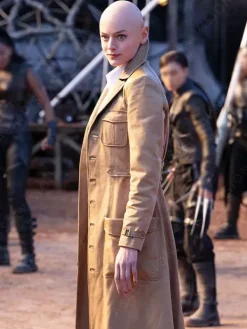 Asal Vision Women Coats | Deadpool & Wolverine 2024 Cassandra Nova Coat Camel