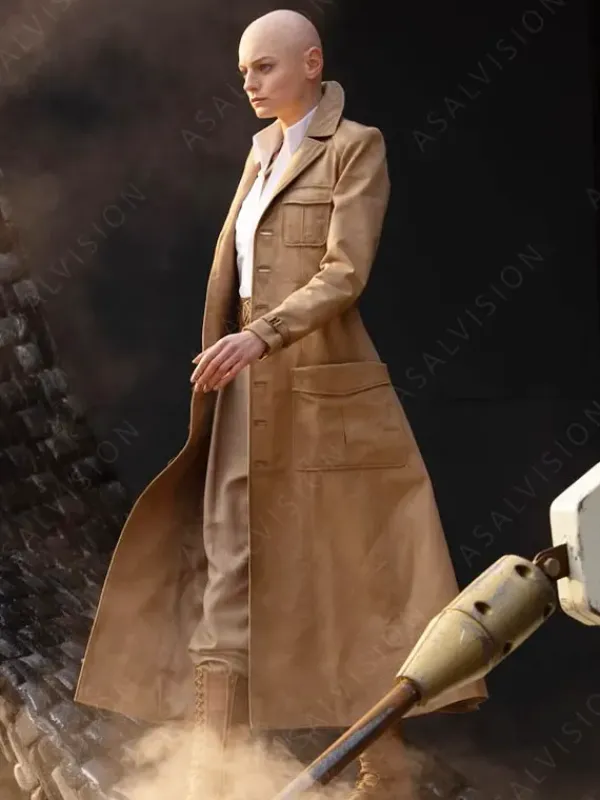 Asal Vision Women Coats | Deadpool & Wolverine 2024 Cassandra Nova Coat Camel