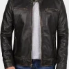 Asal Vision Brown Jackets | Cafe Racer Jackets | Declan Men’s Vintage Leather Jacket Dark Brown