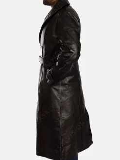 Asal Vision Leather Coats | Trench Coats | Dennis Leather Trench Coat Black