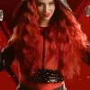 Asal Vision Leather Jackets | Descendants The Rise Of Red Hooded Jacket Red And Black