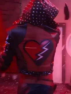 Asal Vision Leather Jackets | Descendants The Rise Of Red Hooded Jacket Red And Black