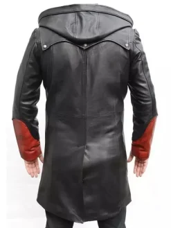 Asal Vision Men Coats | Devil May Cry 5 Dante Leather Black Coat Black And Red