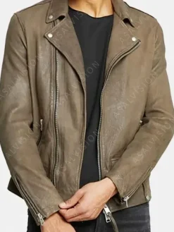 Asal Vision Brown Jackets | Leather Jackets | Distressed Biker Leather Jacket For Men Brown