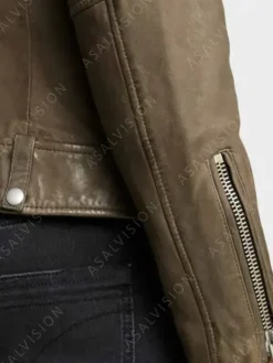 Asal Vision Brown Jackets | Leather Jackets | Distressed Biker Leather Jacket For Men Brown