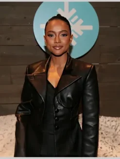 Asal Vision Women Coats | Divinity 2023 Karrueche Tran Leather Coat Black