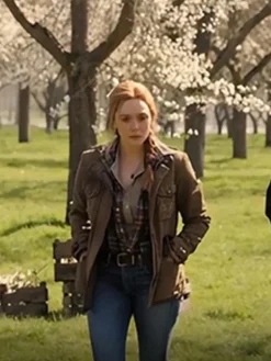 Asal Vision Cotton Jackets | Doctor Strange Elizabeth Olsen Jacket Brown