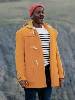 Asal Vision Men Coats | Doctor Who Wool Duffle Coat Yellow