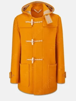 Asal Vision Men Coats | Doctor Who Wool Duffle Coat Yellow