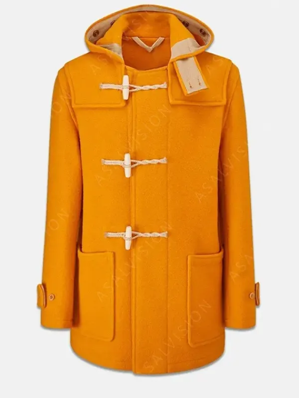 Asal Vision Men Coats | Doctor Who Wool Duffle Coat Yellow