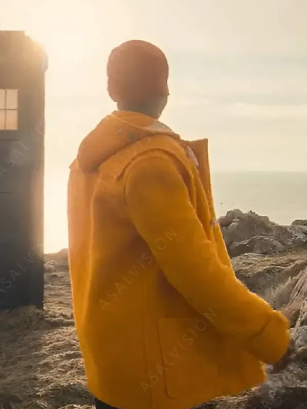 Asal Vision Men Coats | Doctor Who Wool Duffle Coat Yellow