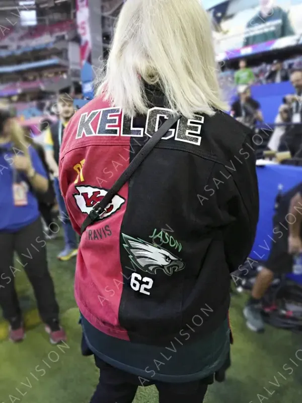 Asal Vision Cotton Jackets | Donna Kelce Super Bowl Jacket Red And Black