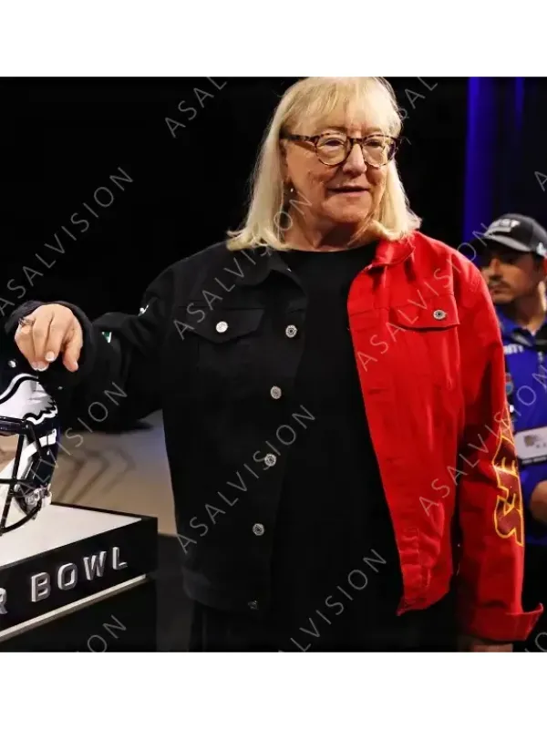 Asal Vision Cotton Jackets | Donna Kelce Super Bowl Jacket Red And Black