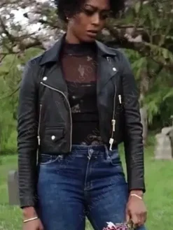 Asal Vision Black Jackets | Leather Jackets | Double Life 2023 Javicia Leslie Leather Jacket Black