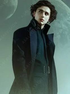 Asal Vision Men Coats | Dune Paul Atreides Wool Trench Coat Black