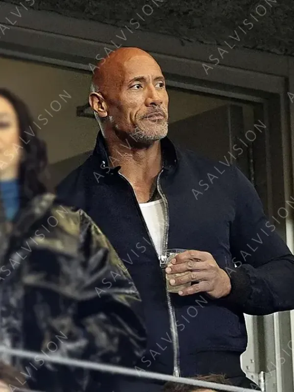 Asal Vision Cotton Jackets | Dwayne Johnson XFL 2023 Bomber Jacket Blue