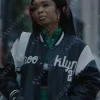 Asal Vision Leather Jackets | East New York 2023 Lola Brooke Varsity Leather Jacket Black And White