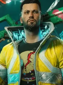Asal Vision Leather Jackets | Edgerunners Cyberpunk 2077 David Martinez Jacket Yellow