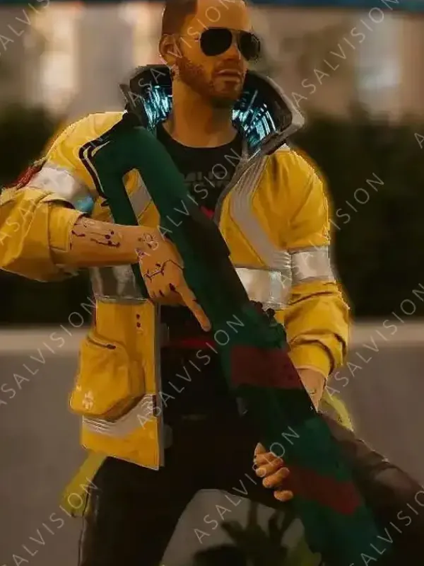 Asal Vision Leather Jackets | Edgerunners Cyberpunk 2077 David Martinez Jacket Yellow