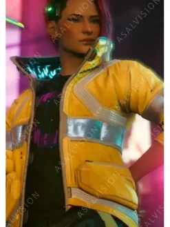 Asal Vision Leather Jackets | Edgerunners Cyberpunk 2077 David Martinez Jacket Yellow