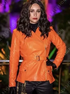 Asal Vision Leather Jackets | Elsa Bloodstone Werewolf by Night Leather Jacket Orange